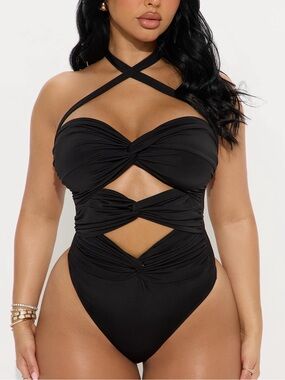 Black cut out bodysuit
